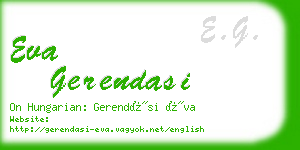 eva gerendasi business card